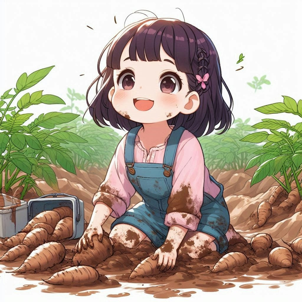 Digging Sweet Potatoes