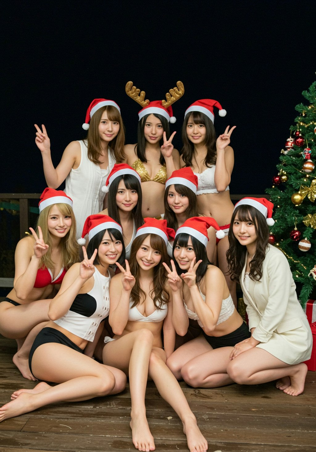 サンタ水着集合写真🎅