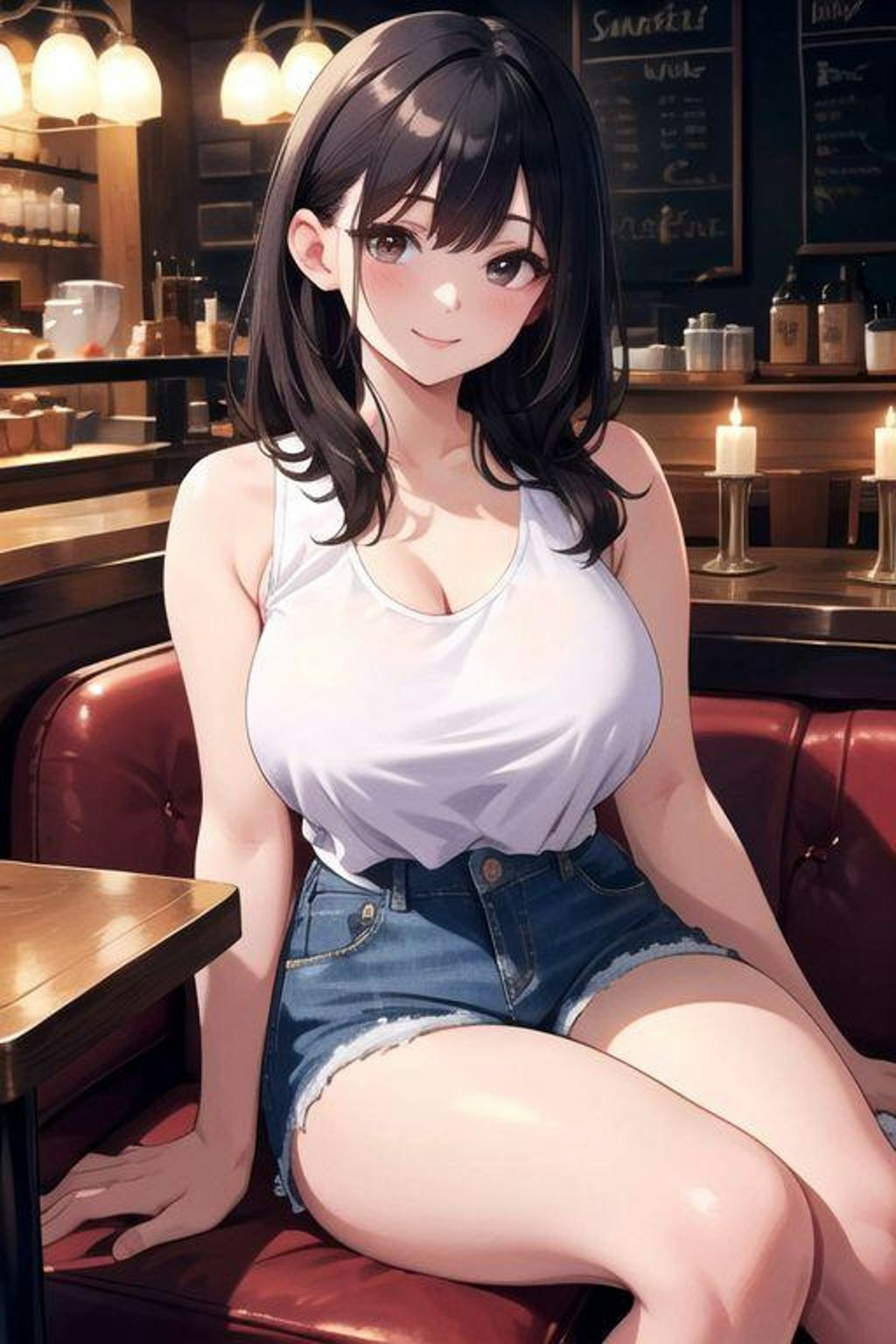 バーでくつろぐ