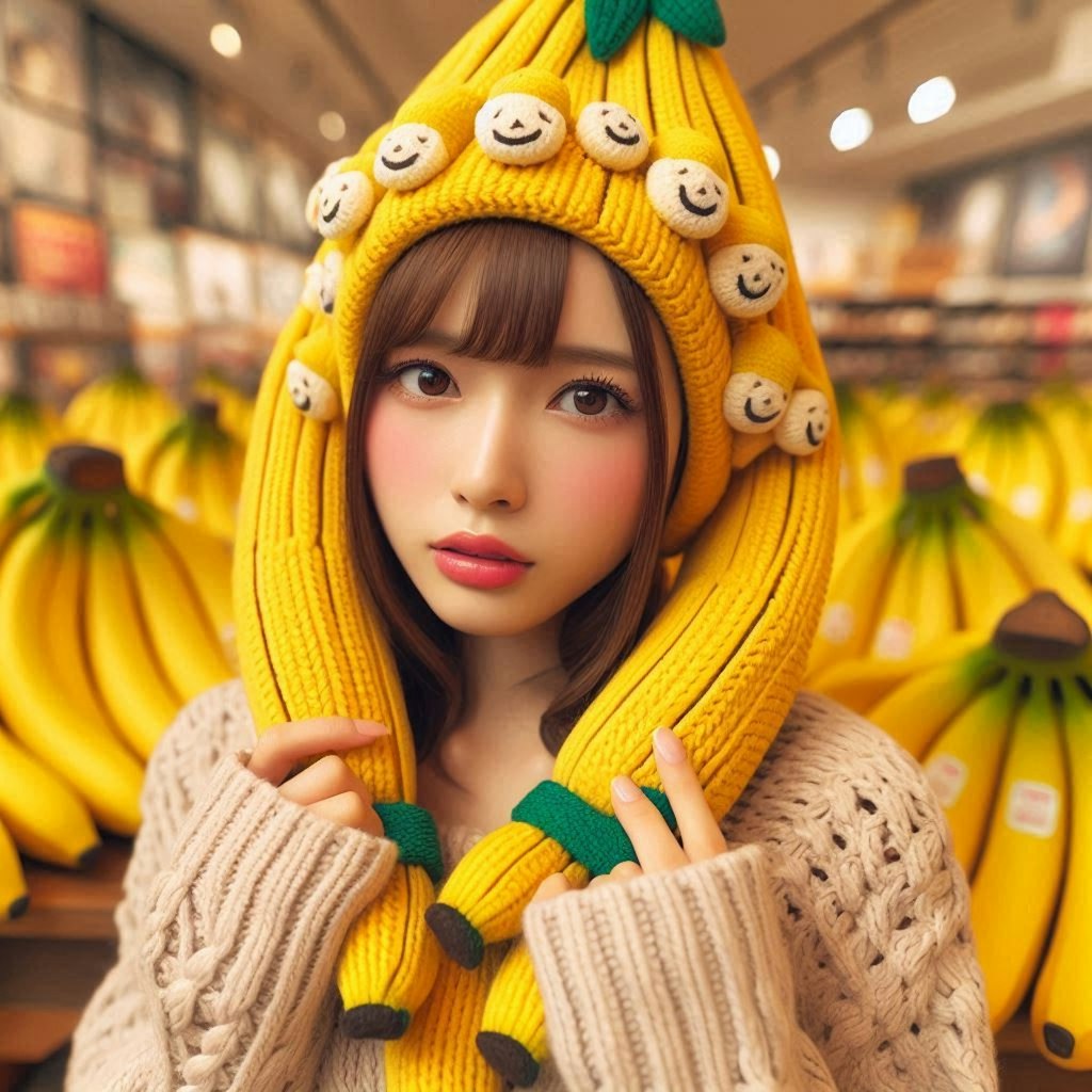 banana knit cap