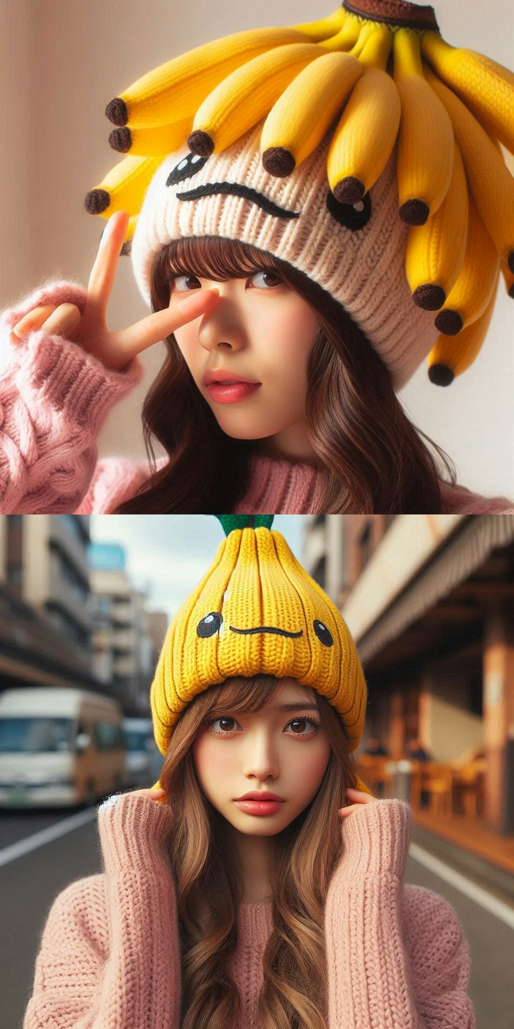 banana knit cap