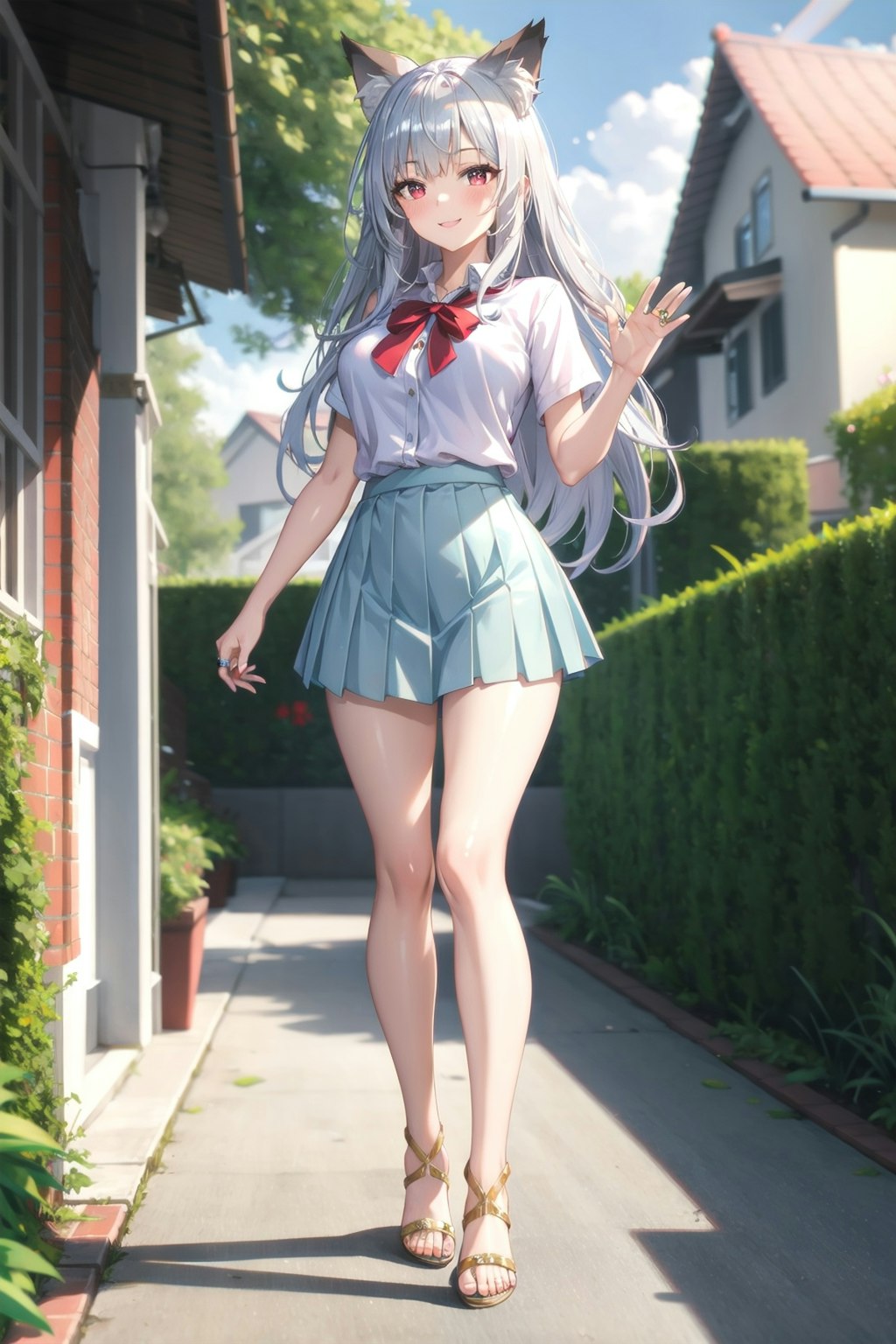 庭先から