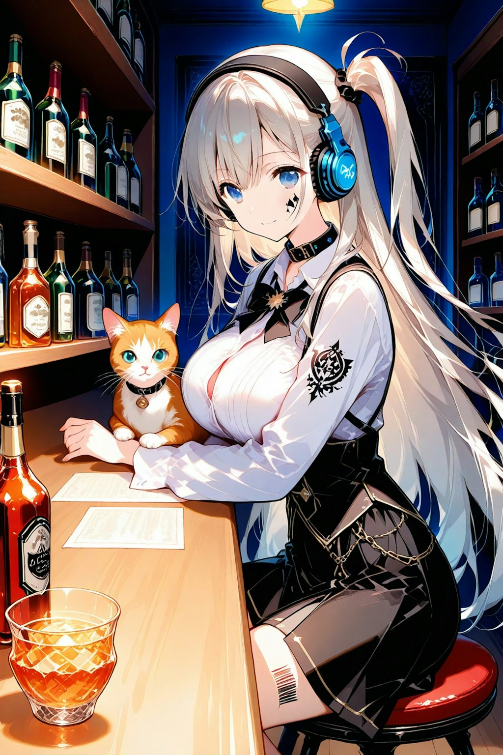 ねこと美少女　ー バーカウンター ー