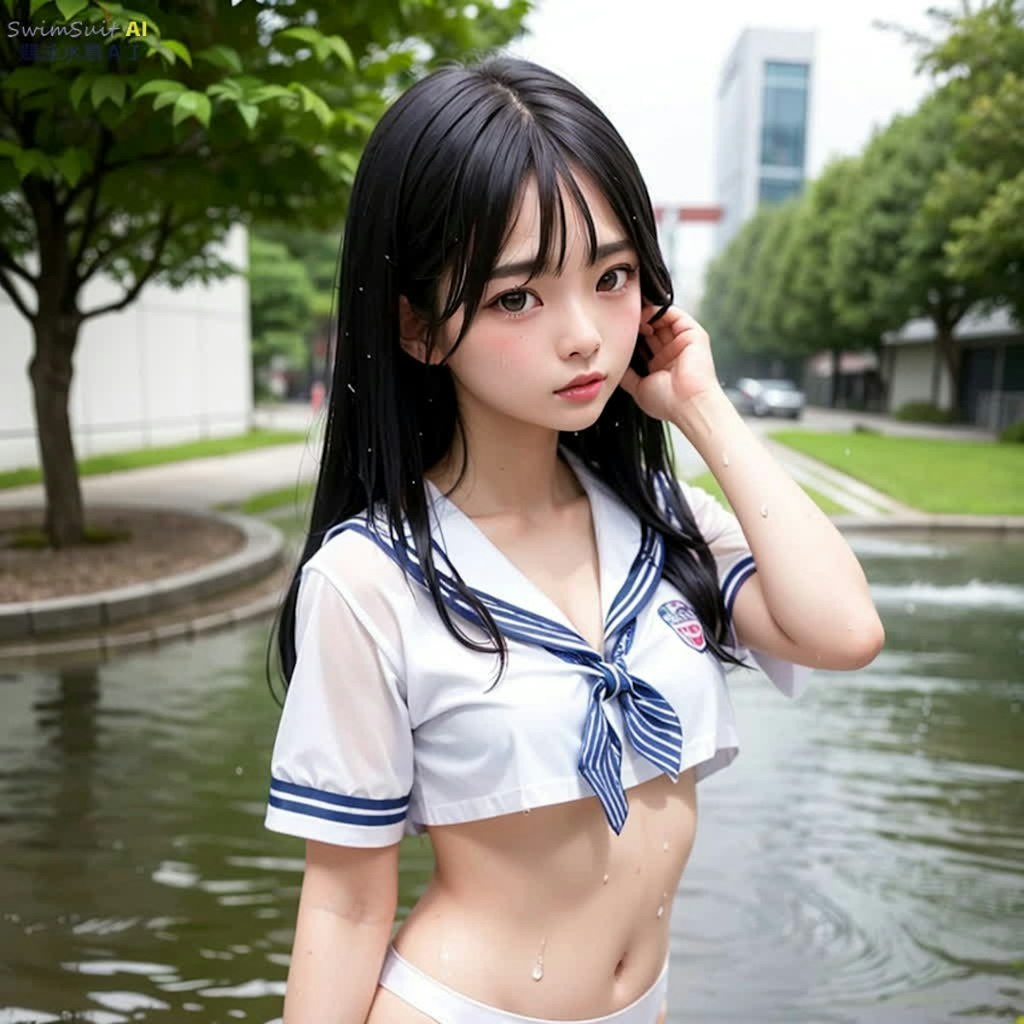 濡れ透けセーラー服に浮気