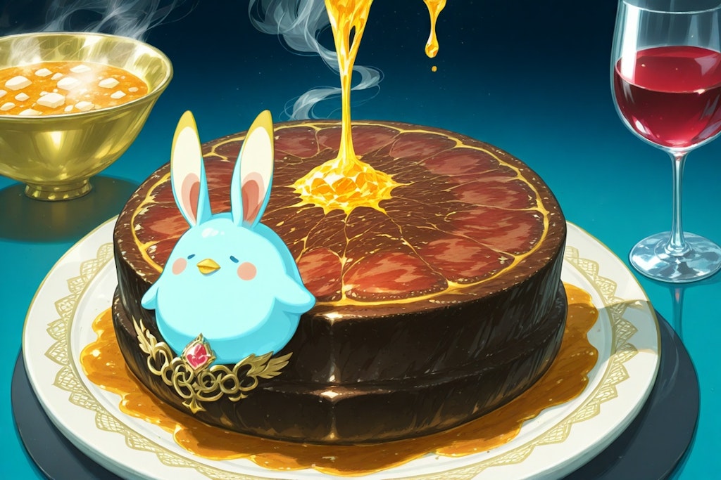 これ微妙にシャリアピンステーキやない。どっちかというとチョコレートケーキに見えるわ