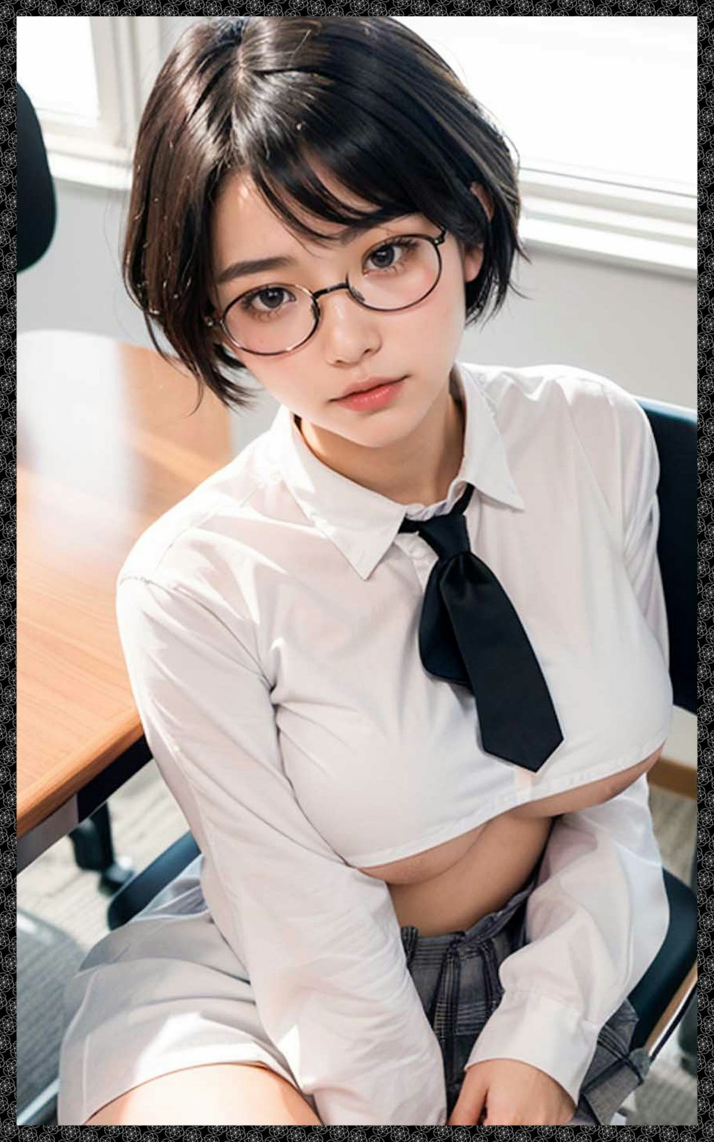 変形制服眼鏡巨乳ｊｋ　Deformed uniform glasses big breasts JK