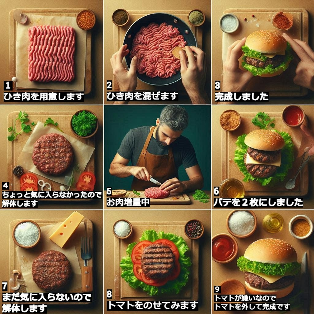 ハンバーガーの作り方