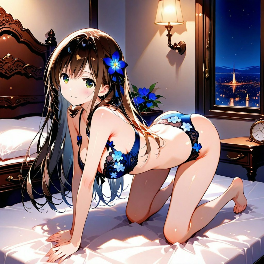 華金の花柄下着