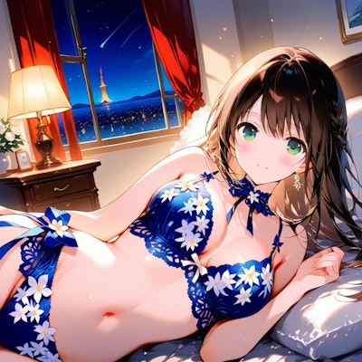 華金の花柄下着