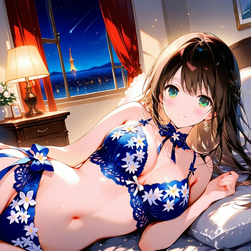 華金の花柄下着