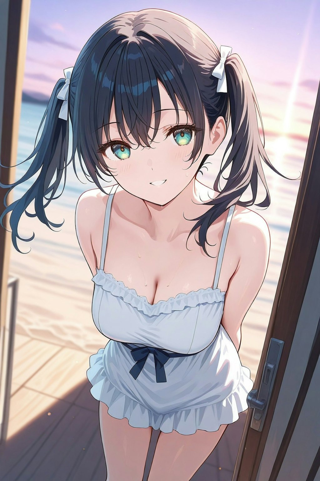 黒髪ツインテール