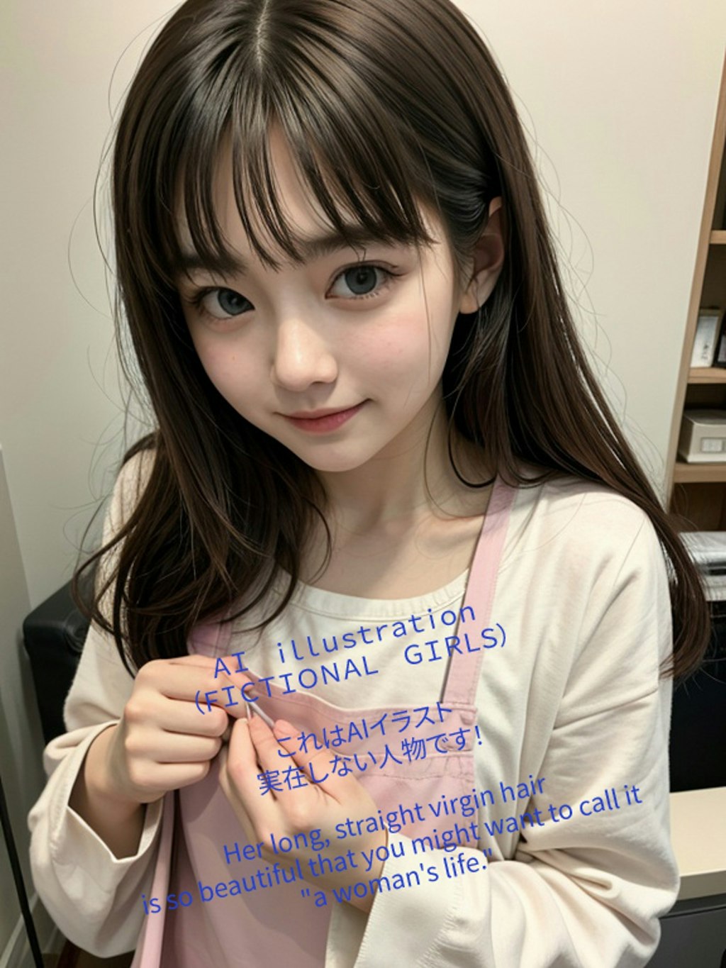 ロングヘア美少女な店員さん