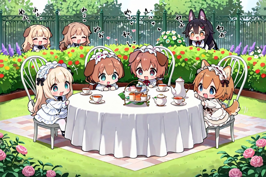 いぬみみようちえんのおちゃかい