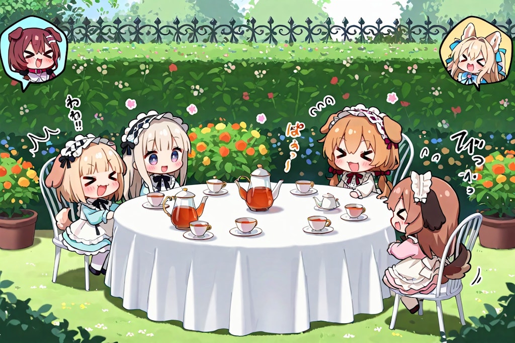 いぬみみようちえんのおちゃかい