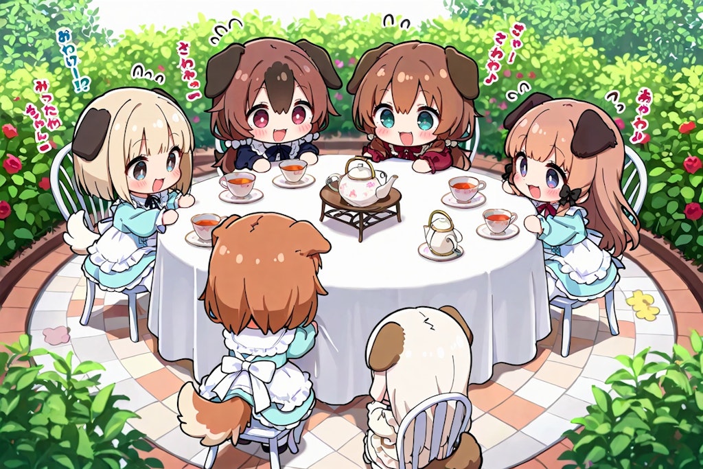 いぬみみようちえんのおちゃかい