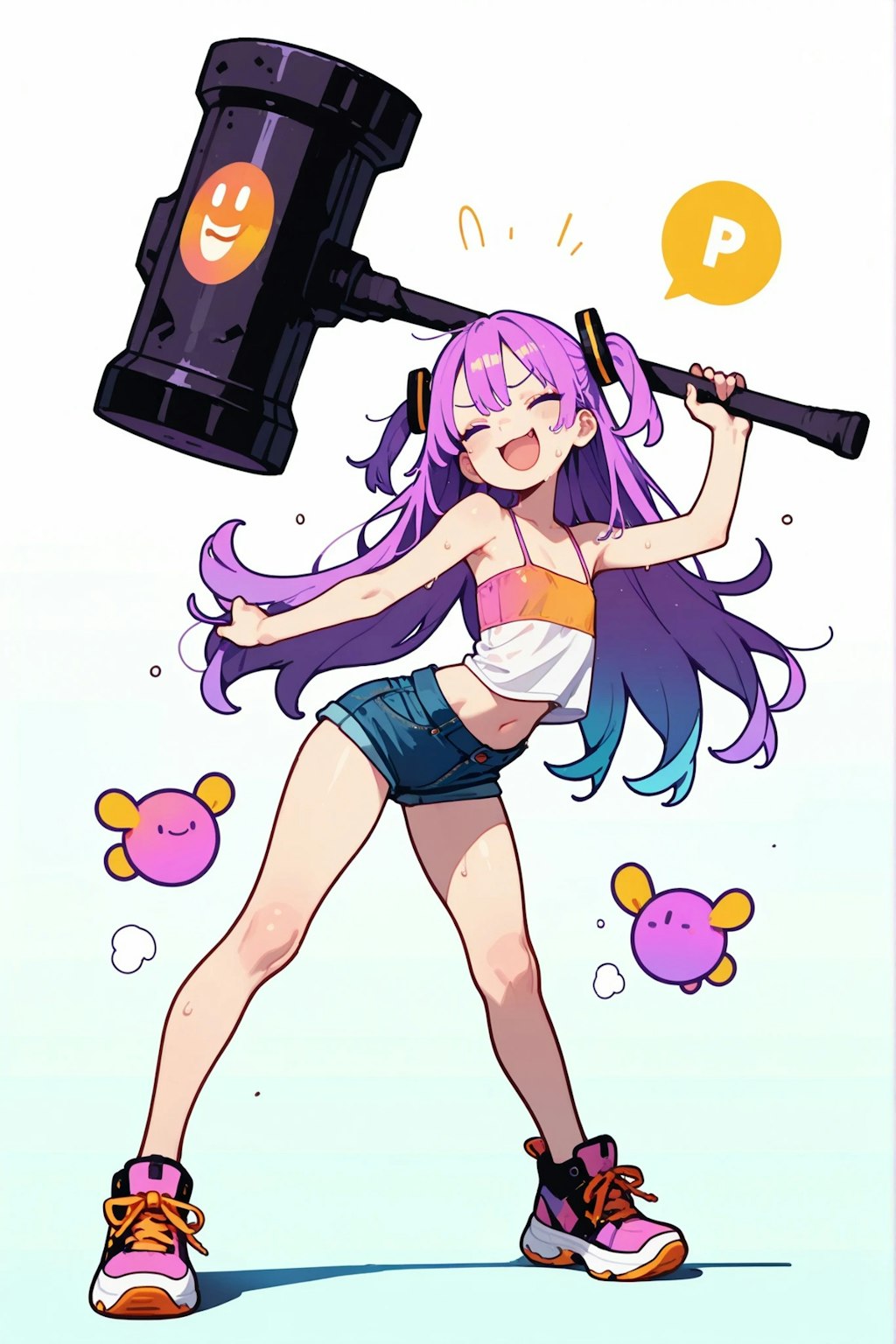 ちっちゃい子が巨大な武器を振り回すロマン