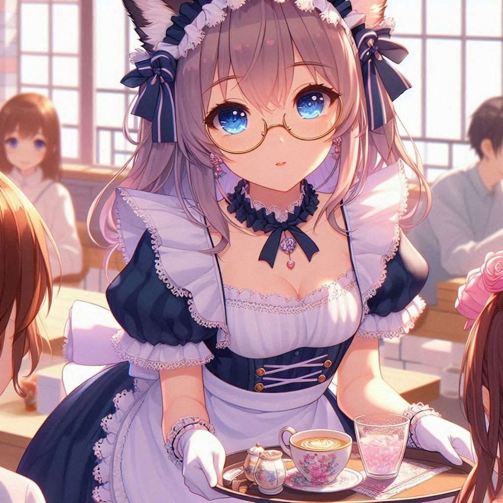 🐱猫耳娘のメイドカフェ🐾給仕中(*´ω｀*)☕