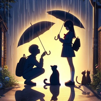 猫と雨