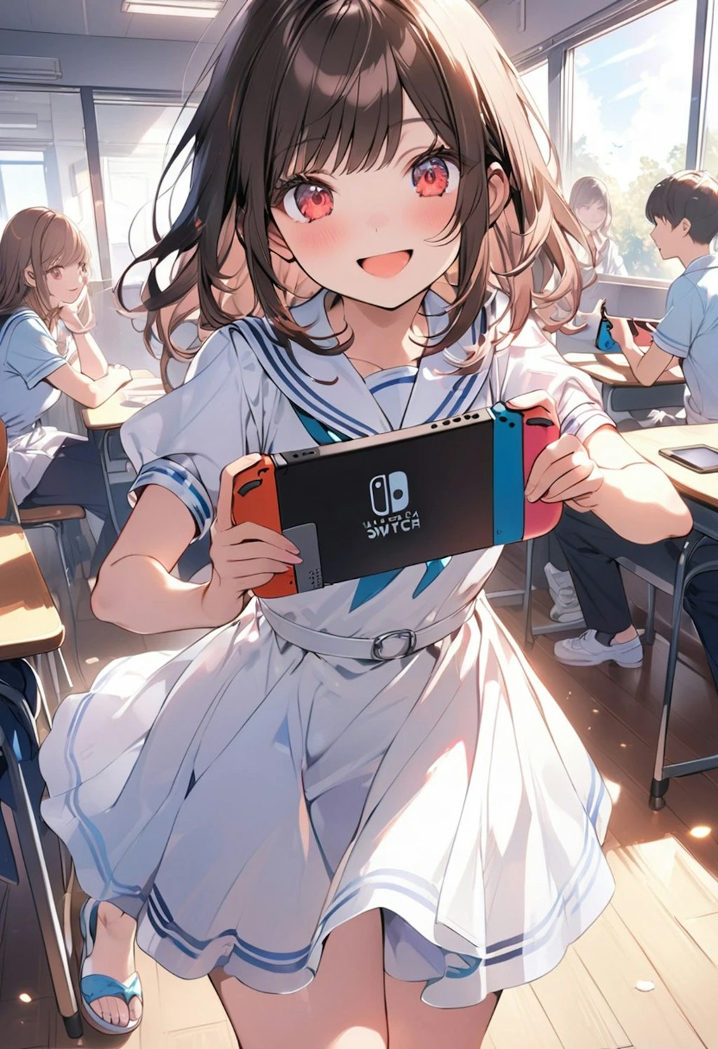 学校でスイッチで盛り上がってるよ！I'm getting excited about the switch at school!