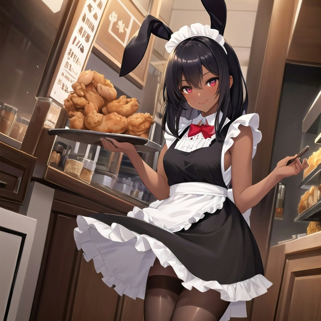からあげと兎娘