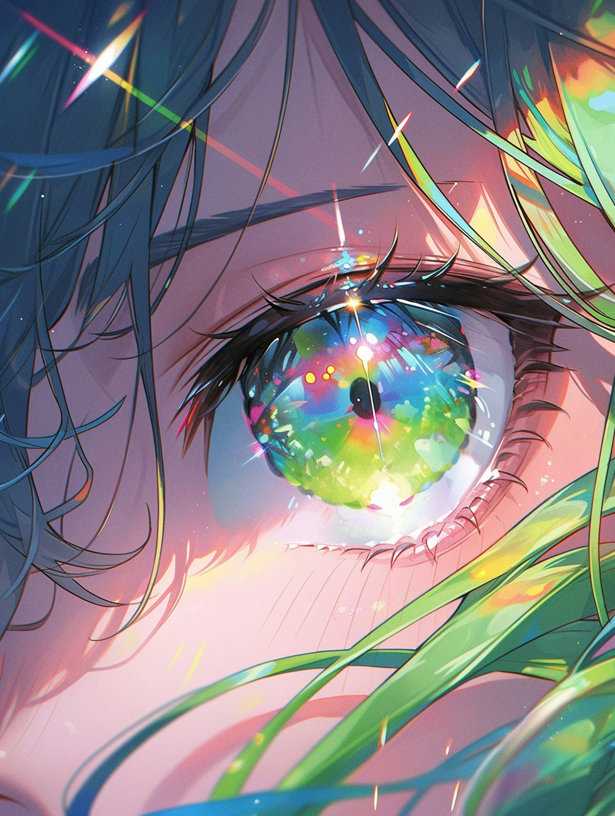 虹色の瞳 | chichi-pui（ちちぷい）AIイラスト専用の投稿＆生成サイト