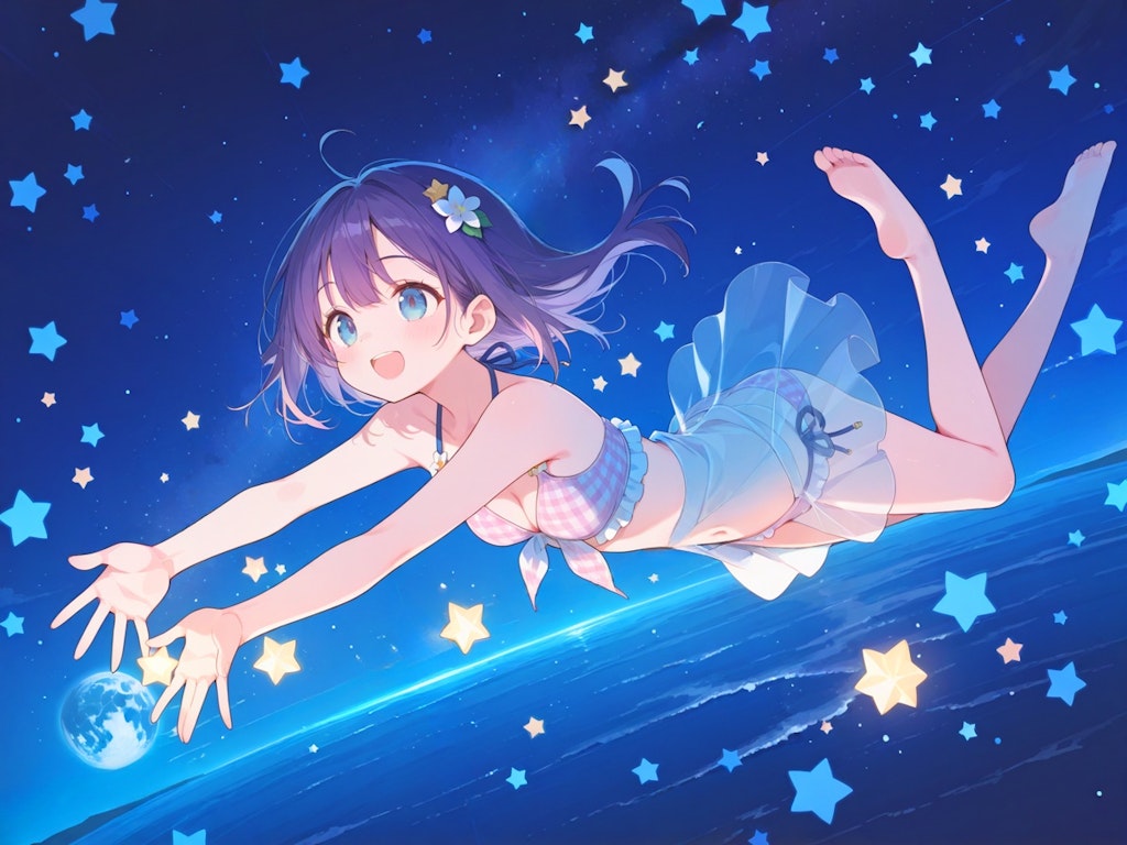 星を追って宇宙遊泳
