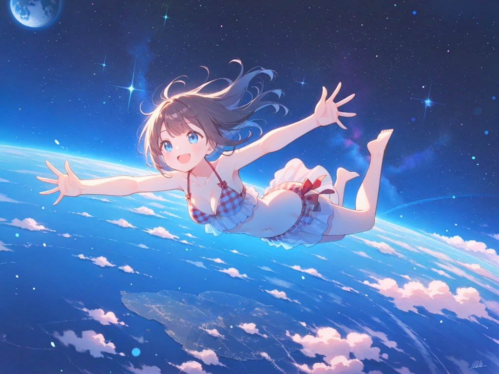 星を追って宇宙遊泳
