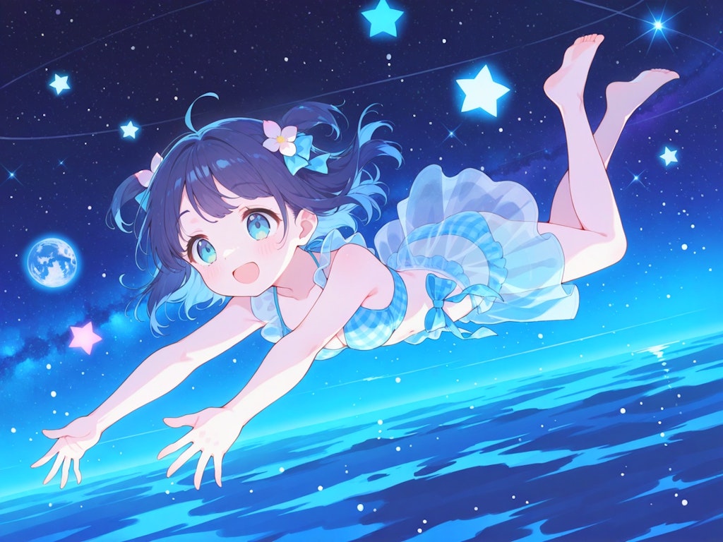 星を追って宇宙遊泳