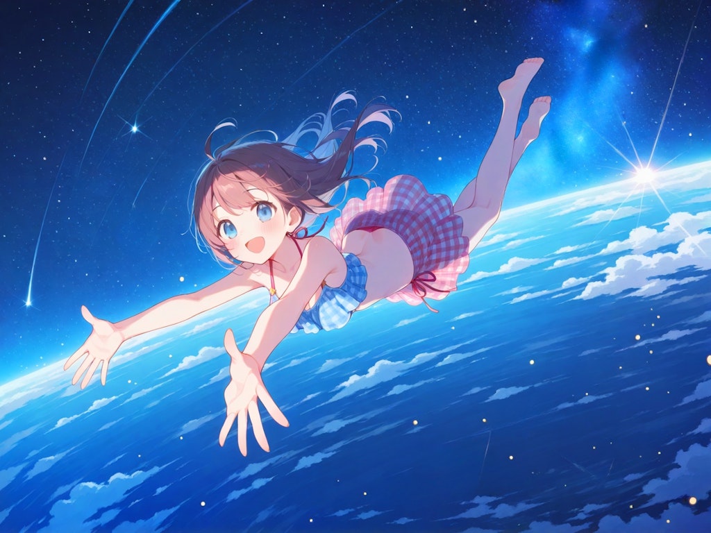 星を追って宇宙遊泳