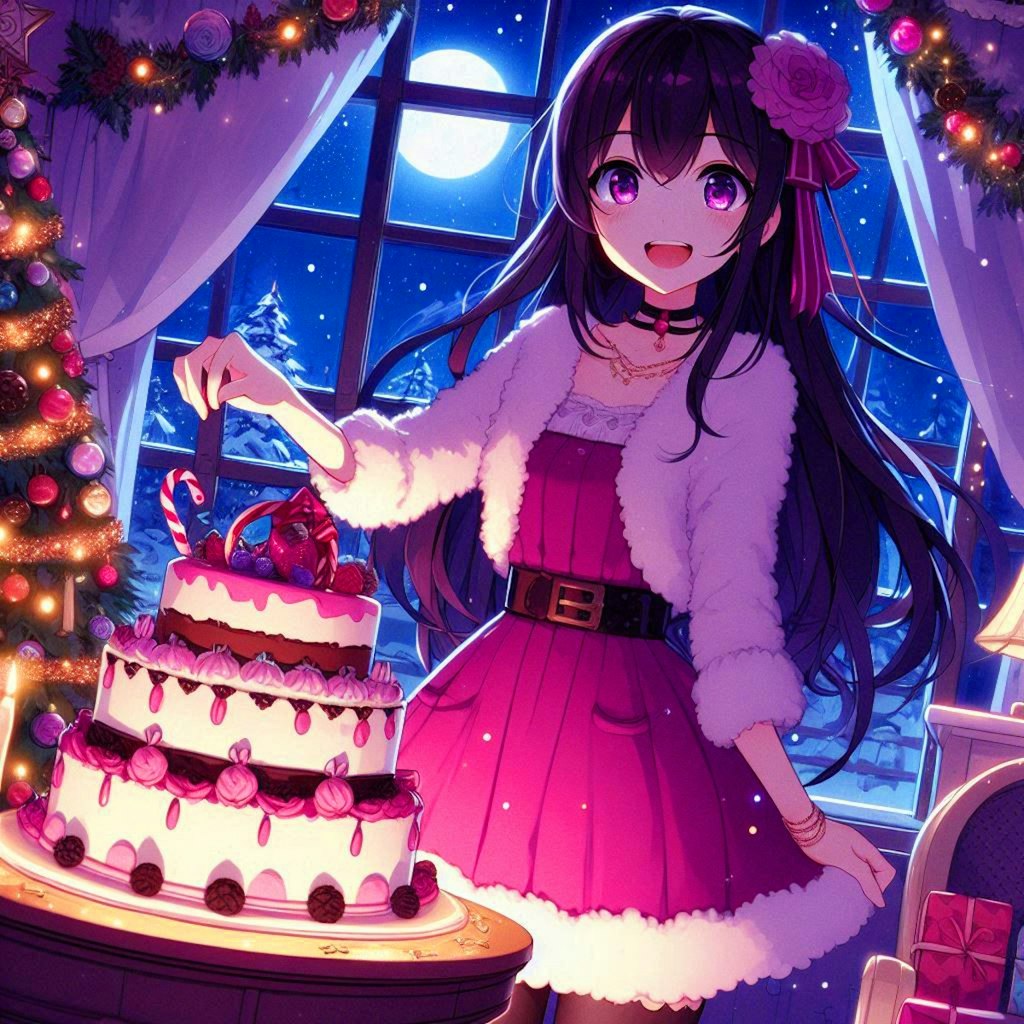 クリスマスケーキと、黒髪ロング少女★その2(11枚)