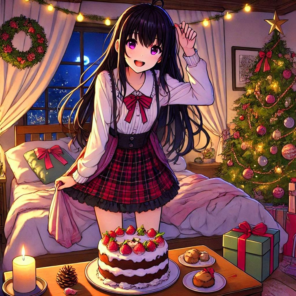 クリスマスケーキと、黒髪ロング少女★その2(11枚)