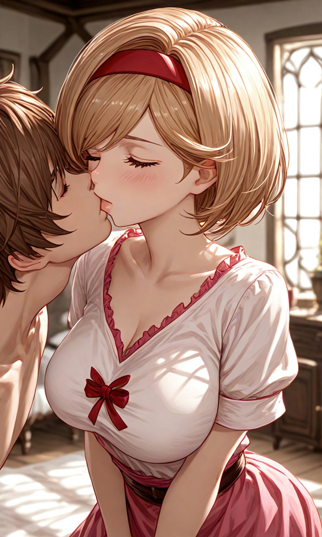 キスをするジータ