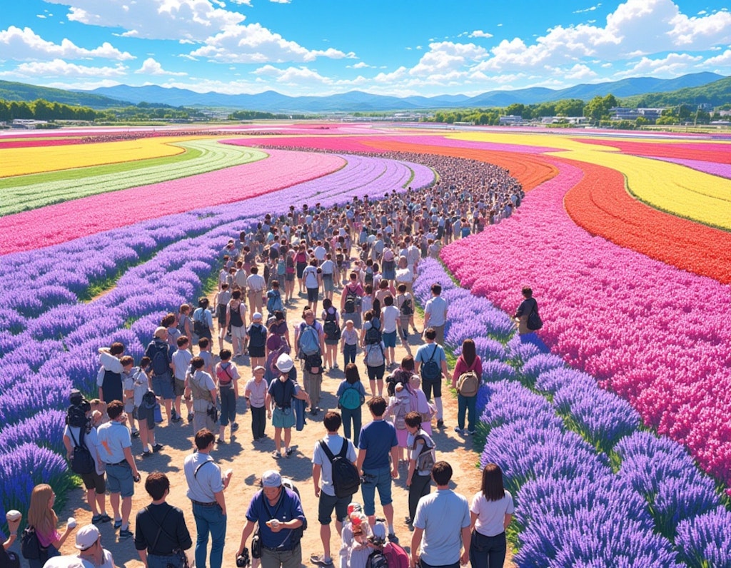 北海道・富良野の花畑