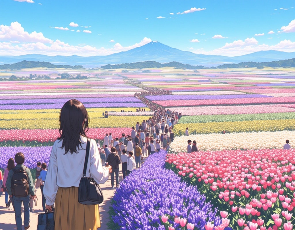 北海道・富良野の花畑