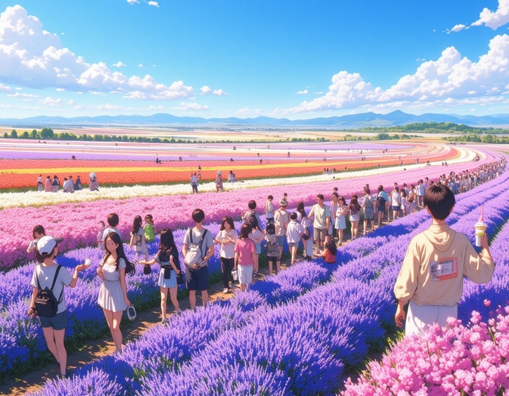 北海道・富良野の花畑