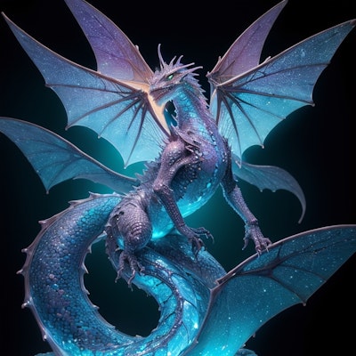 Dragon Statue made of Galaxies
