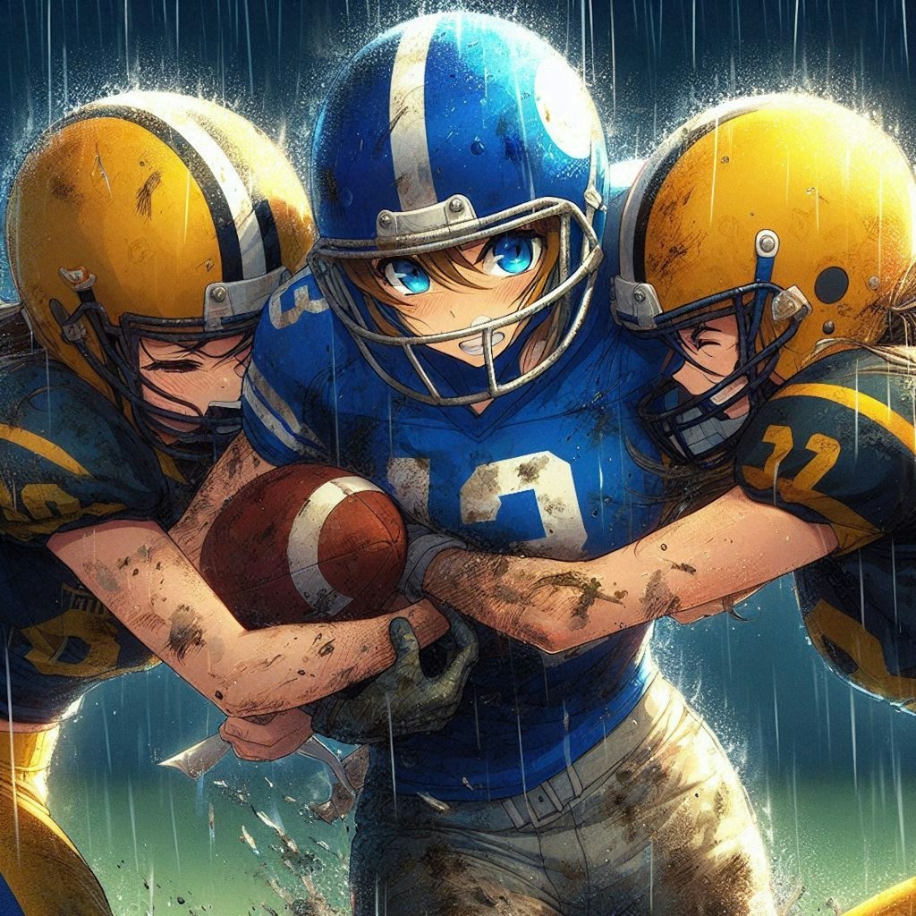 🏈泥まみれの女子アメフト 100