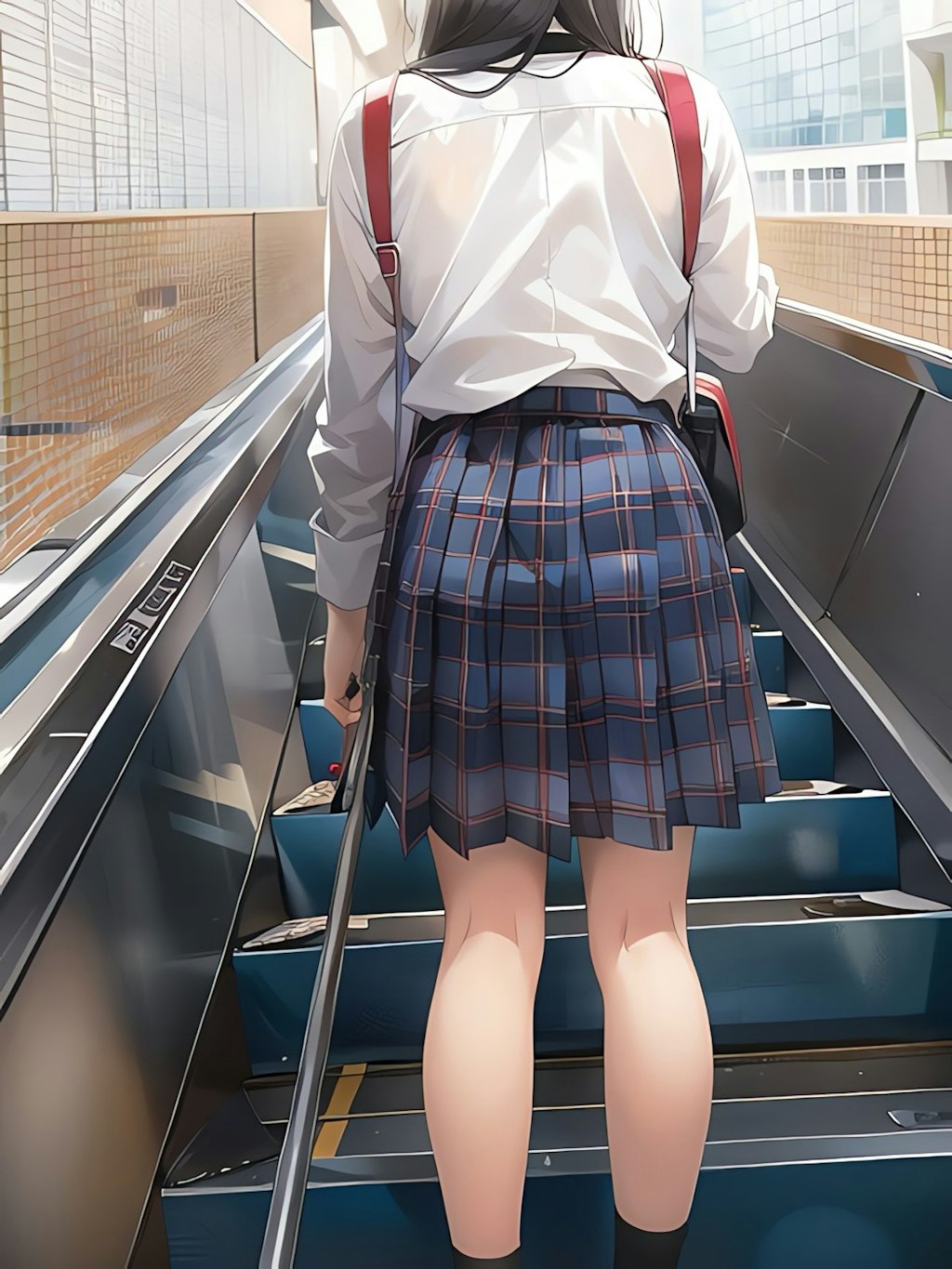 女子高生の後ろ姿！