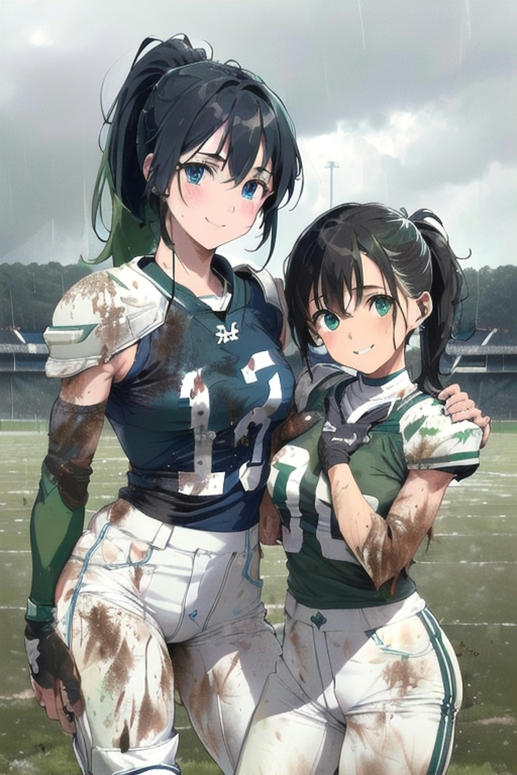 🏈泥まみれの女子アメフト 68