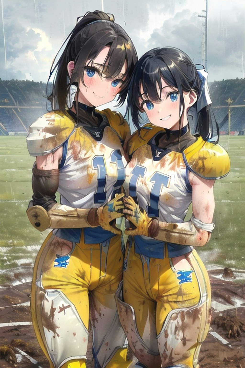 🏈泥まみれの女子アメフト 68