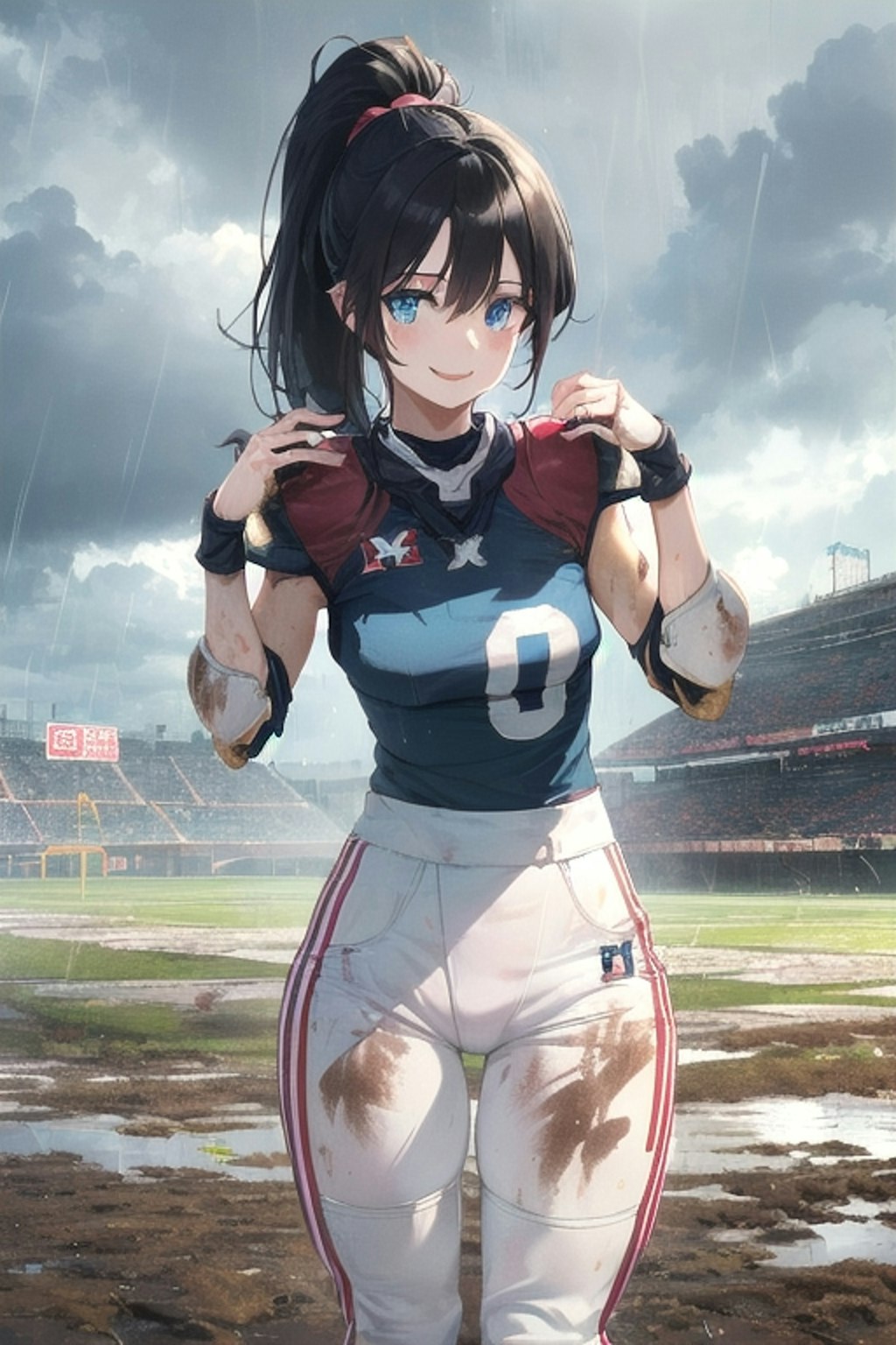 🏈泥まみれの女子アメフト 68