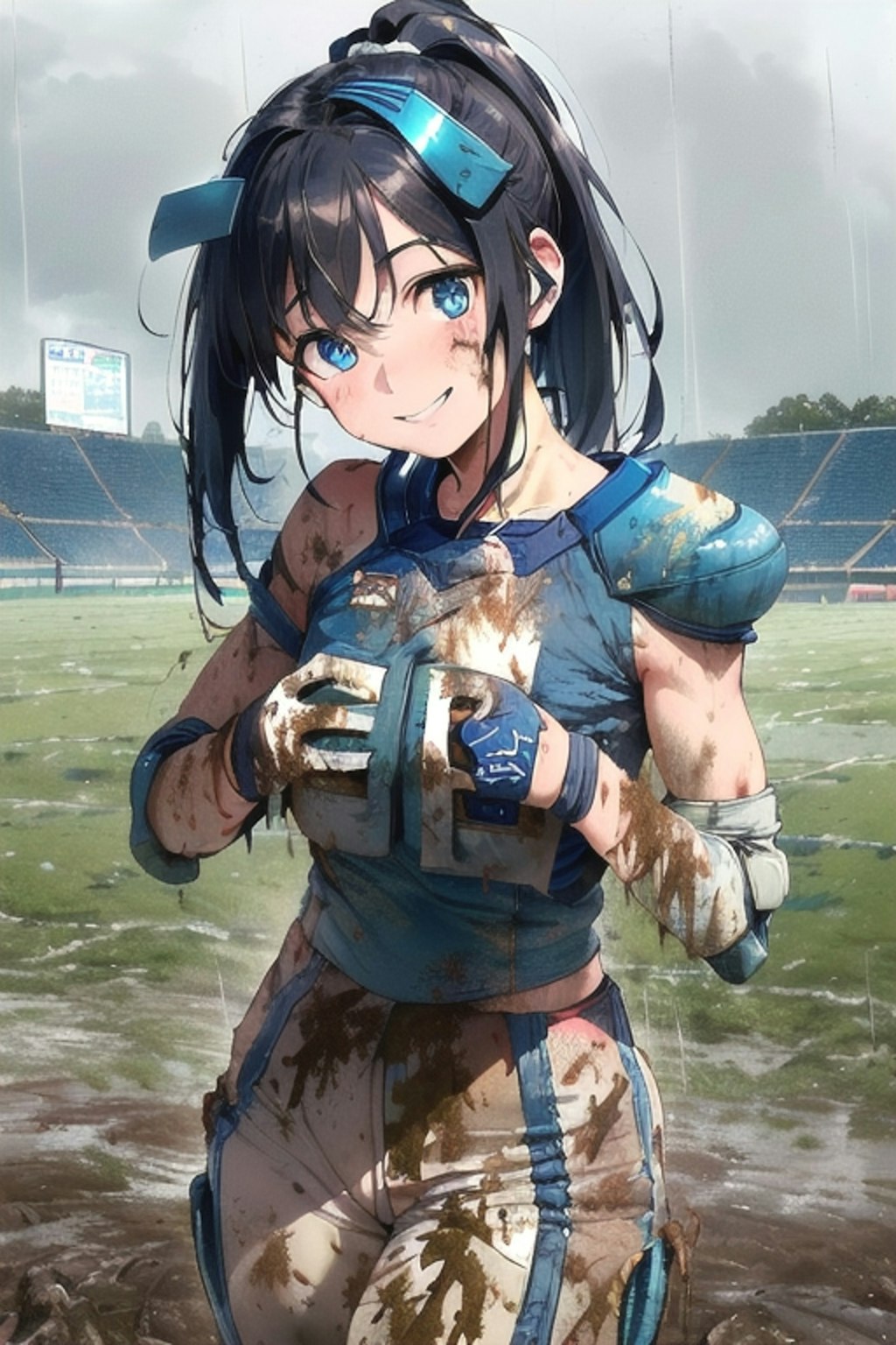 🏈泥まみれの女子アメフト 68