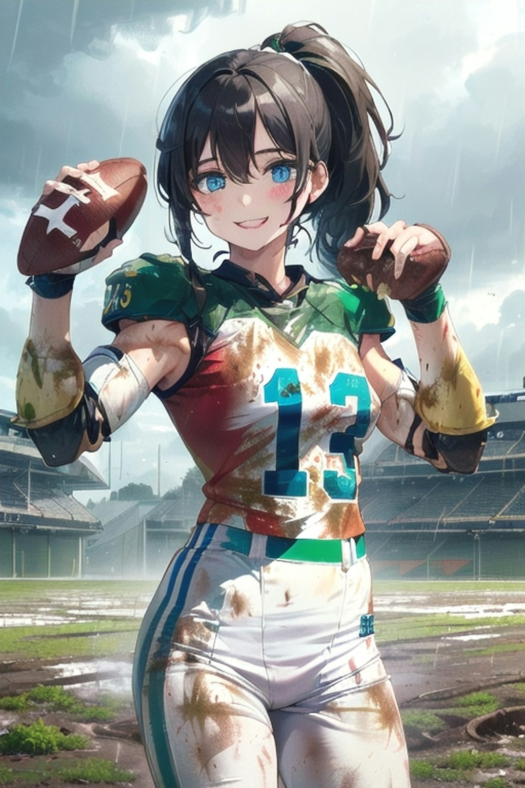 🏈泥まみれの女子アメフト 68