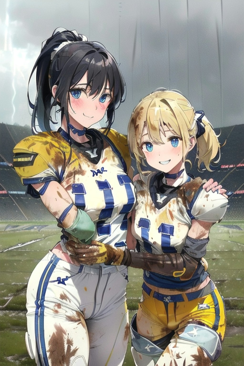 🏈泥まみれの女子アメフト 68