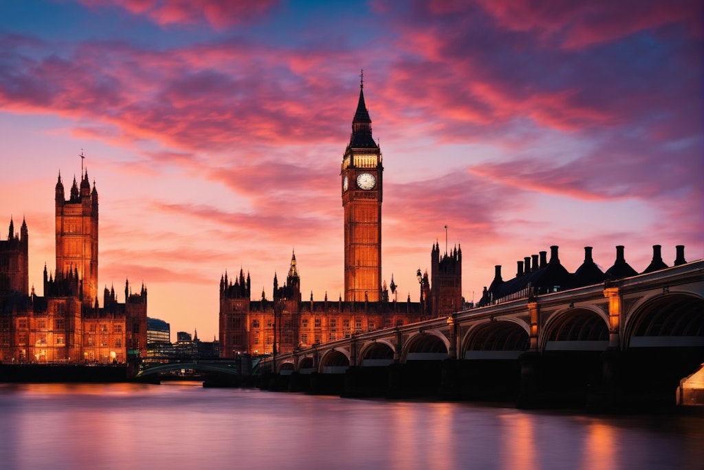 ロンドンの夕日