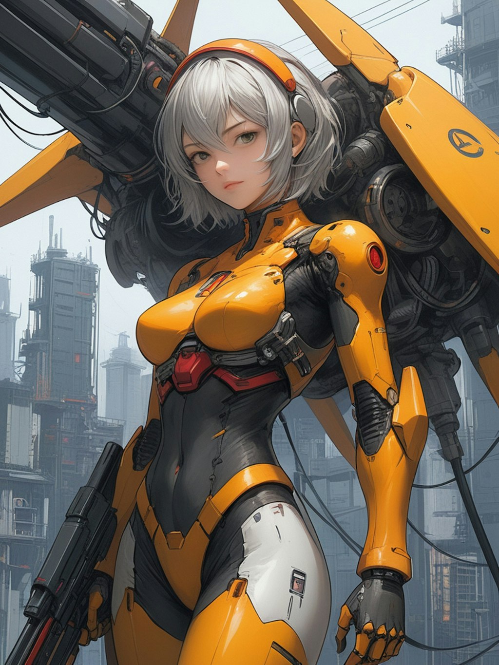 yellow+mechagirl sci-fi mode