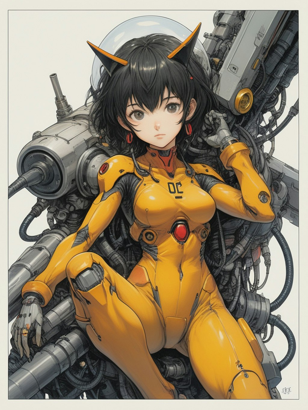 yellow+mechagirl sci-fi mode