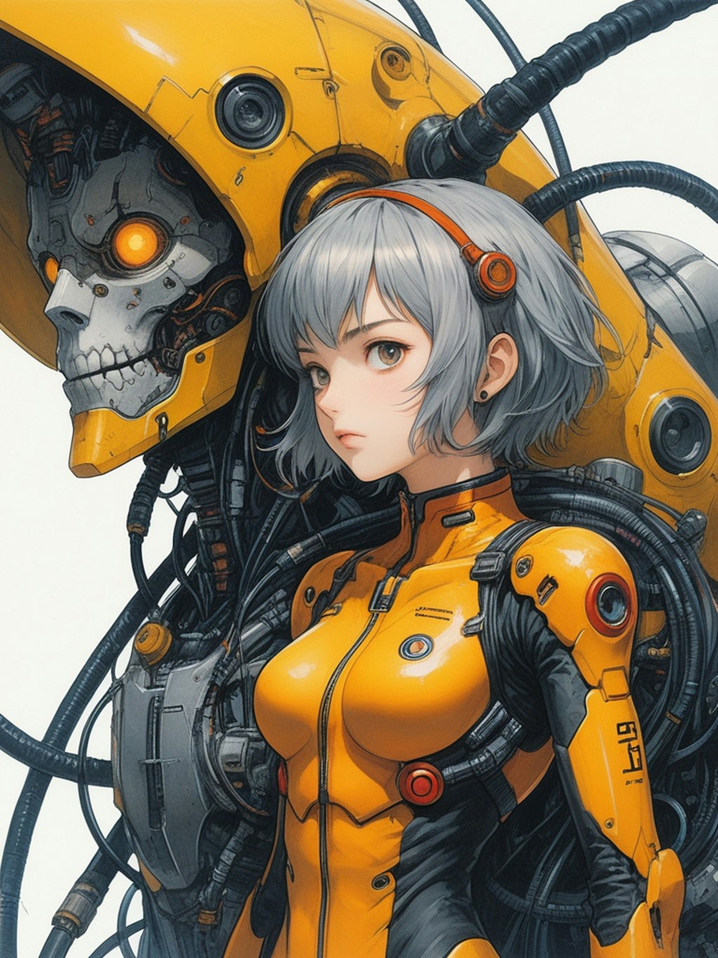 yellow+mechagirl sci-fi mode