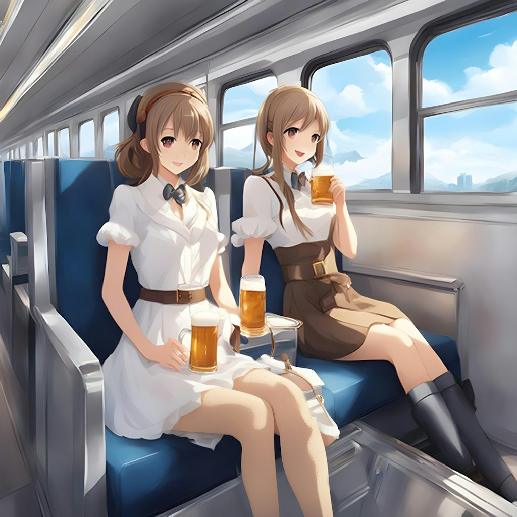 💓ビールを片手に大回り乗車🚋