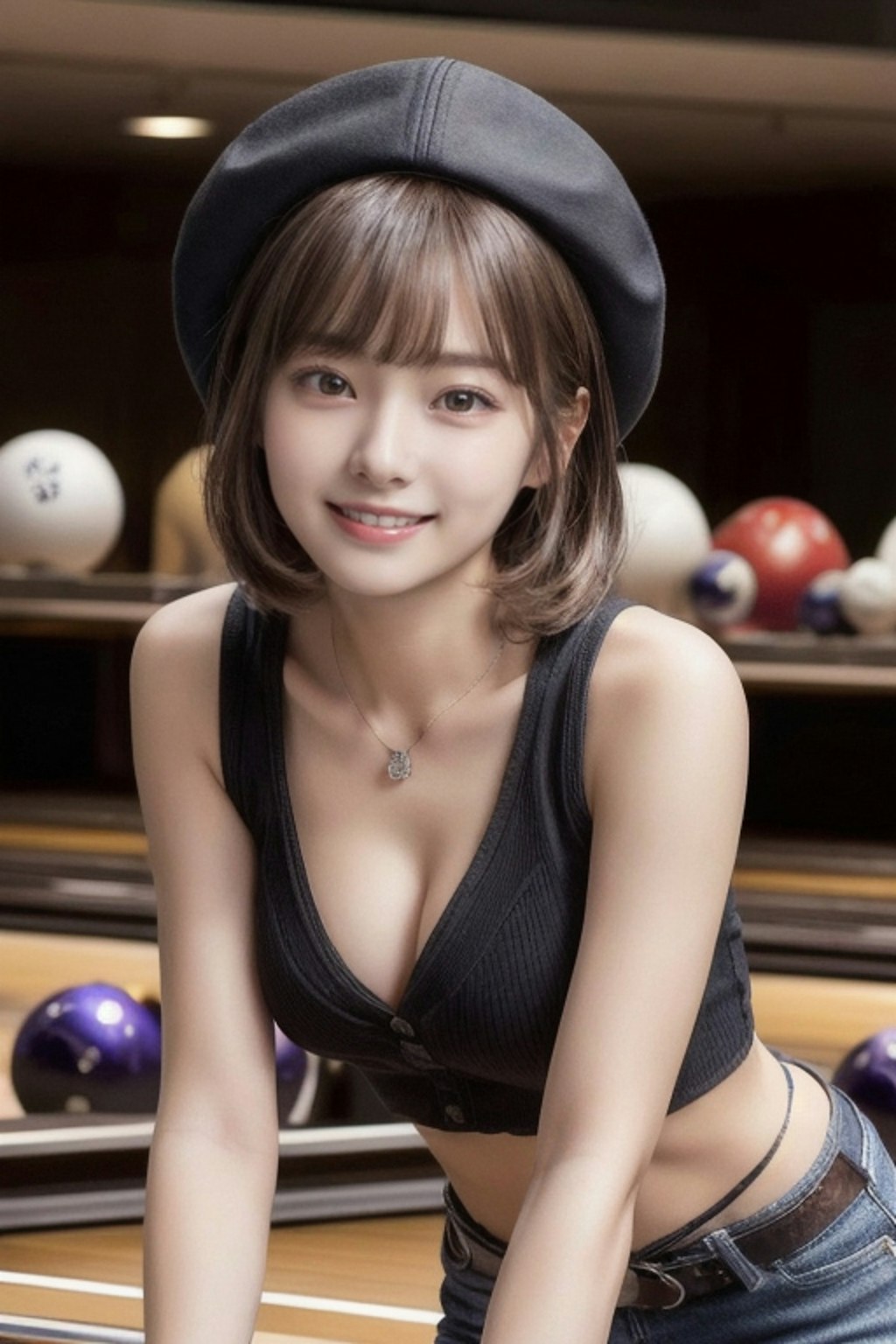 ボウリングピン工場の看板娘